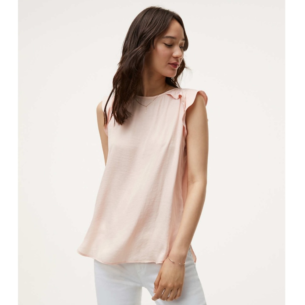 LOFT Flutter Shoulder Shell Blouse, SP